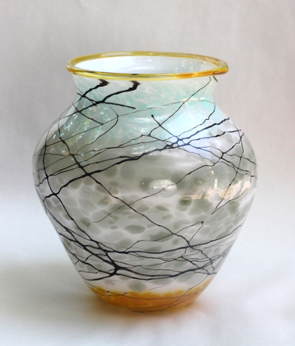 DB-797 Vase - Grey Lightning Urn $235 at Hunter Wolff Gallery